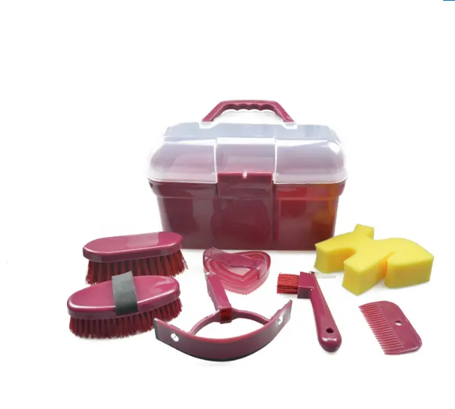 Horse Grooming Cleaning Brush Kit Horse Cleaning Equipment box Set