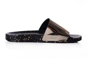 Logotipo personalizado verano elegante calzado damas brillante zapatillas Sandalias - Product Image 4