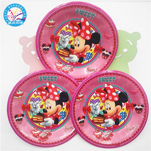 Fournitures de table <span class=keywords><strong>minnie</strong></span> jetable, 50 pièces, pour fête d'<span class=keywords><strong>anniversaire</strong></span> d'enfant, cadeaux pour carnaval, assiettes en papier, vente en gros - Product Image 6