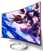 Écran incurvé TFT PC Gaming Monitor 24 pouces Résolution 1K/2K Affichage LED sans bordure pour DP 75Hz