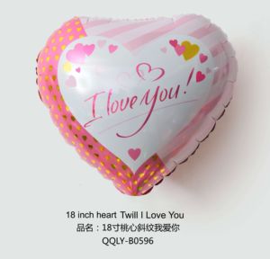 Palloncino Pubblicitario a Forma di Cuore con Stampa Singola su Lamina, 18 Pollici - Product Image 2