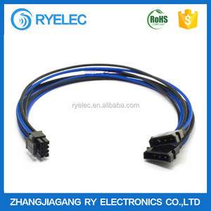 8pin Molex männlichen pins zu 2 * 4pin PCI express weiblichen stiften stecker netzteil kabel - Product Image 1