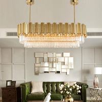 Grand lustre doré utilisé pour les luminaires suspendus de plafond d'hôtel, lustre en cristal d'hôtel