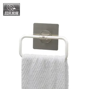 Usine en gros SHUANGQING salle de bain papier <span class=keywords><strong>porte</strong></span>-anneau pour autocollant sans poinçon en plastique support mural multifonction <span class=keywords><strong>porte</strong></span>-serviettes - Product Image 3