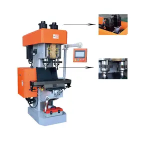 China Kleine Radial Double Hoofd Verticale Auto Boren En Tappen Machine Voor Verwerking Gietstukken Deel Messing Kraan Sanitair