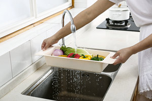 Çevre dostu plastik PP mutfak bulaşık kurutma rafı lavabo çanak süzgeç süzgeç ve süzgeç üzerinde - Product Image 5