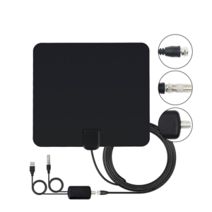 Усиленный Крытый HDTV антенны 50 до <span class=keywords><strong>70</strong></span> Миля Диапазон со съемной усилитель сигнала и 16.5FT коаксиальный кабель