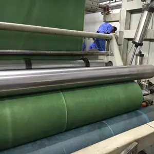 Geossintetik Poliester Panjang Serat Terus Menerus Terberikat Secara Termal Tekstil Nonwoven