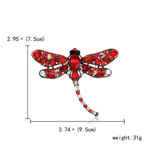 Broche de <span class=keywords><strong>Animal</strong></span> Metla para mujer, joyería, broche de libélula de cristal