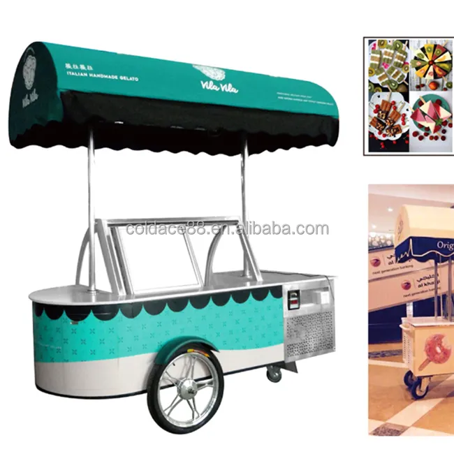 Hot Sale Soft Serve Ice Cream Vending Cart Manufacturers