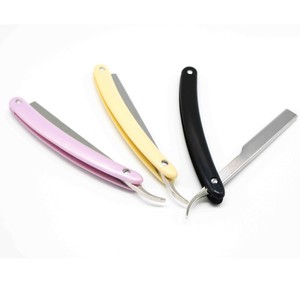 Jdk Shenzhen Enkelbladige Opvouwbare Rechte Rand Kapper Wegwerp Met Plastic Handvat Voor Gezichtsscheren - Product Image 5
