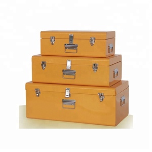 <span class=keywords><strong>Coffre</strong></span> de rangement en acier, lot de <span class=keywords><strong>3</strong></span> coffres de stockage en métal galvanisé - Product Image 1