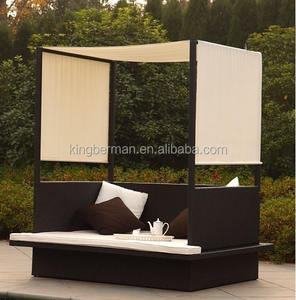 Lit de article de luxe en aluminium, mobilier de Patio, lit d'extérieur, de jour, avec auvent - Product Image 6