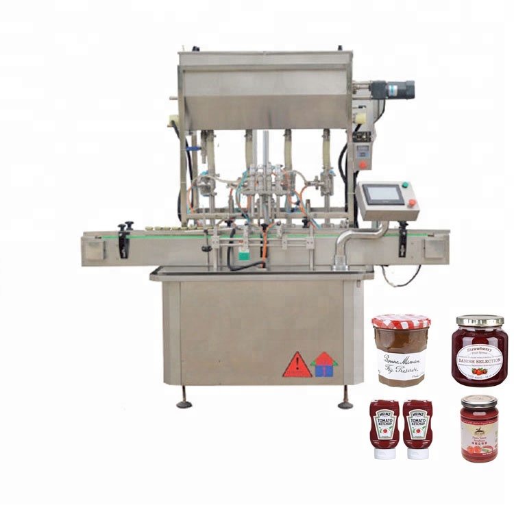 JB-NJ4 automatic bean butter fruit jam filling labeling machine with factory price