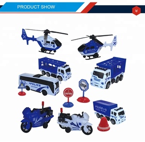 En plastique <span class=keywords><strong>police</strong></span> <span class=keywords><strong>camion</strong></span> jouet voiture ensemble avec avion moto - Product Image 3