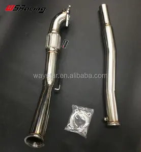High perfoemence 304 stainless steel exhaust pipe for VW SEAT Leon Cupra R 2.0TSI 3" downpipe