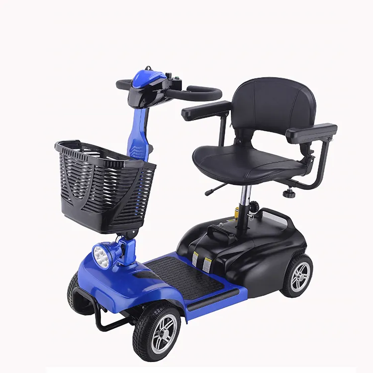 Adjustment folding four wheels 1 seat 24v 250w elderly adult electric mobility scooter for handicapped