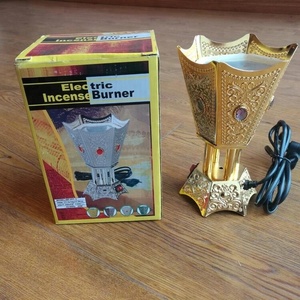 Elektrik Metal tütsü bukhoor brülör iki yuvarlak fiş tütsü brülör - Product Image 2