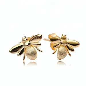 Wholesale Cute Honeybee Stud Silverイヤリング部分