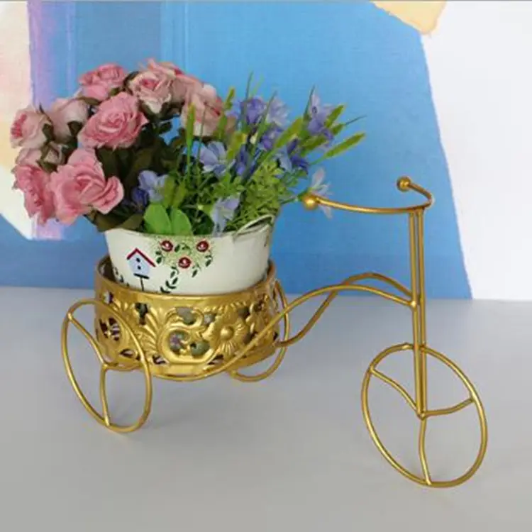 Metal Outdoor Garden Flower Stand/Bicycle Flower Pots