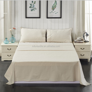 Factory Wholesale Poly <strong>Cotton</strong> Queen Size White Hotel <strong>200</strong> <strong>Thread</strong> <strong>Count</strong> <strong>Percale</strong> Fitted <strong>Sheet</strong> - Product Image 2