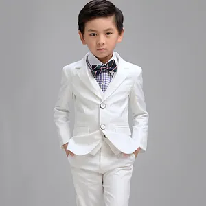 Blazer smozer personalizado coreano para crianças, terno branco, meninos, uniforme escolar, blazer