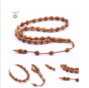 Commercio all'ingrosso della fabbrica di originale religioso musulmano ovale perline di legno di preghiera del rosario <span class=keywords><strong>tasbih</strong></span> - Product Image 3
