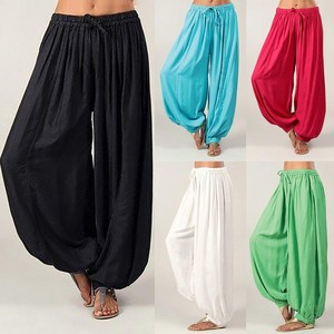 Fashion Summer Cotton Linen Solid Harem Pants Casual Loose Plus Size <strong>Trousers</strong> <strong>for</strong> <strong>Women</strong> - Product Image 2