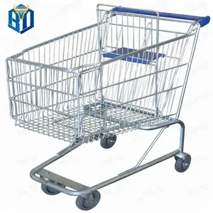 Carrinho de compras de metal com design moderno