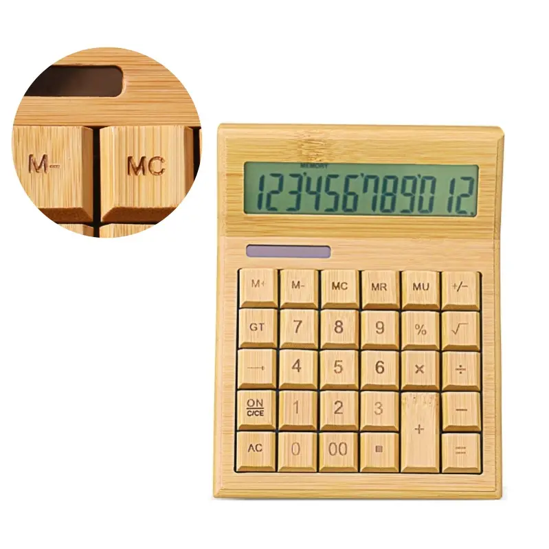 2017 October new arrival financial wooden calculator with percent