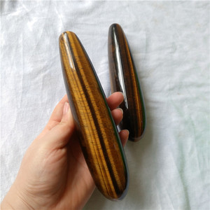 Naturale di quarzo giallo yoni bacchette pietra occhio di <span class=keywords><strong>tigre</strong></span> sexy dildo di cristallo del pene per la masturbazione - Product Image 5