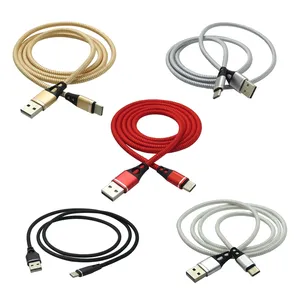 三星S8 /Plus LG G6编织USB C型3.1 usb-c充电器充电电缆