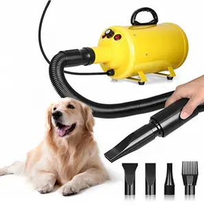 Dog Dryer 3.8HP 2800W Pet Blow Dryer Professional Dog Grooming Blower Pet Hair Force Dryer Speed Adjustable with Heater for Dogs