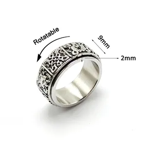 Wholesale Customized Stainless Steel Biker Jewelry Rings