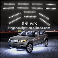 Juego de luces de bajo el cuerpo para coche, accesorios de coche, Kit de luces Led que brillan debajo del cuerpo, 14 Uds.