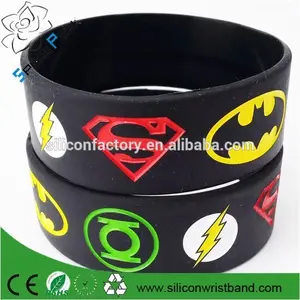 2015 супермен бэтмен зеленый фонарь вспышка силиконовой резины браслеты Braceletst