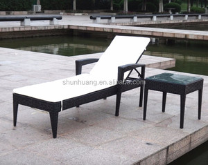 <span class=keywords><strong>Lit</strong></span> double extérieur chaise longue villa avec parasol meubles de piscine salon de soleil - Product Image 4