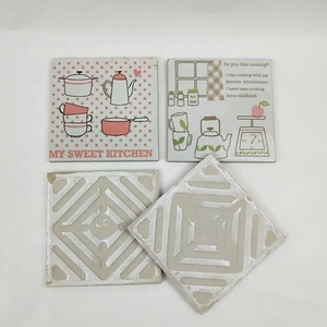 Posavasos cuadrado de cerámica para bar, tazas de azulejos de sublimación, 4 pulgadas - Product Image 5