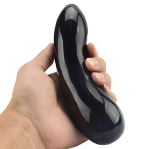 Naturalblack Batu <span class=keywords><strong>Obsidian</strong></span> Dildo Giok <span class=keywords><strong>Penis</strong></span> untuk Wanita Seksi