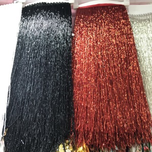 50 Cm Với Bugle Hạt <span class=keywords><strong>Fringe</strong></span> Tua Trang Trí Trims Màu Đỏ - Product Image 3