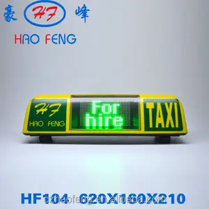 Taxi forhire superior caja de luz LED taxi signo superior luz de la bóveda del coche de publicidad de la onda profunda trenzado de cabello humano