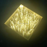 Neues Design Gehärtetes Spiegelglas 3D Infinity-Spiegel Funkelnder Hochzeits-Tanzboden DMX LED Sternenhimmel-Tanzfläche