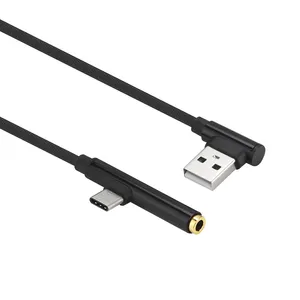 איכות גבוהה 2 ב 1 סוג C כדי 3.5mm לאוזניות מתאם עם USB מטען נמל טעינת תקע