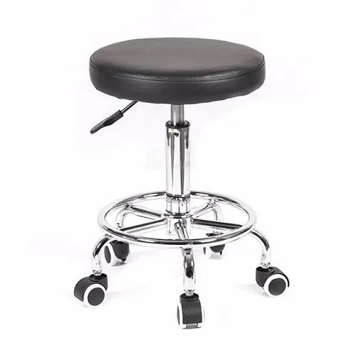 Tabouret de barbier pour manucure médicale, pour l'été, réglable pivotant avec roues, mécanisme de fonction, tabouret de drapage