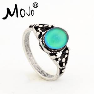 Della fabbrica del Commercio All'ingrosso Antico In Argento Placcato Anello di Umore Gioielli Ovale Anello Magico per Gli Uomini - Product Image 5