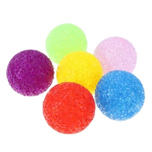 Parçacık Plastik Topları Kedi Oyuncak Renkli Oyun Oyuncak Çan Kedi Teaser Parçacıklar Pet Şeffaf Plastik Top Rastgele Renk - Product Image 2