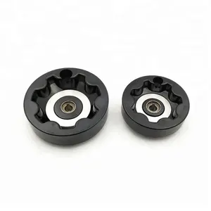 Hot sale black M8 valve aluminium corrugated handwheel