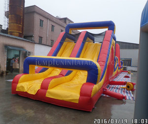 Venta superior Mejor calidad Boot Camp Inflar carrera <span class=keywords><strong>de</strong></span> obstáculos 90 pies Inflable Adultos Parque deportivo Venta China - Product Image 5