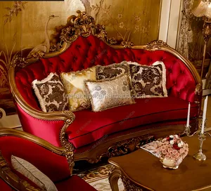 OE-FASHION Luxe classique Italien meubles sculptés à la main en bois massif canapé design