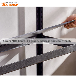 Negro 5 nivel ligeros <span class=keywords><strong>sin</strong></span> <span class=keywords><strong>tornillos</strong></span> de metal estante con MDF - Product Image 4